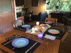 Dining room table; Ben & Sarahs house